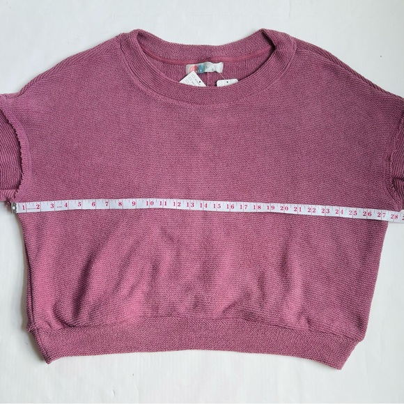 Free People Beach Shadow Crew Blouson-Sleeve Pull Over Sweater Mauve Size XL - Picture 13 of 17